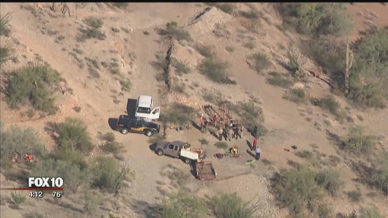 MCSO rescuing man trapped in west Arizona mine shaft since Monday