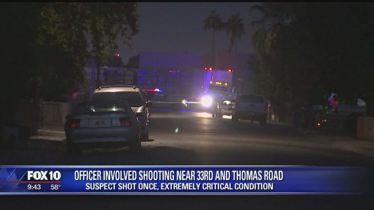 Phoenix Police: Suspect seriously hurt following officer involved shooting