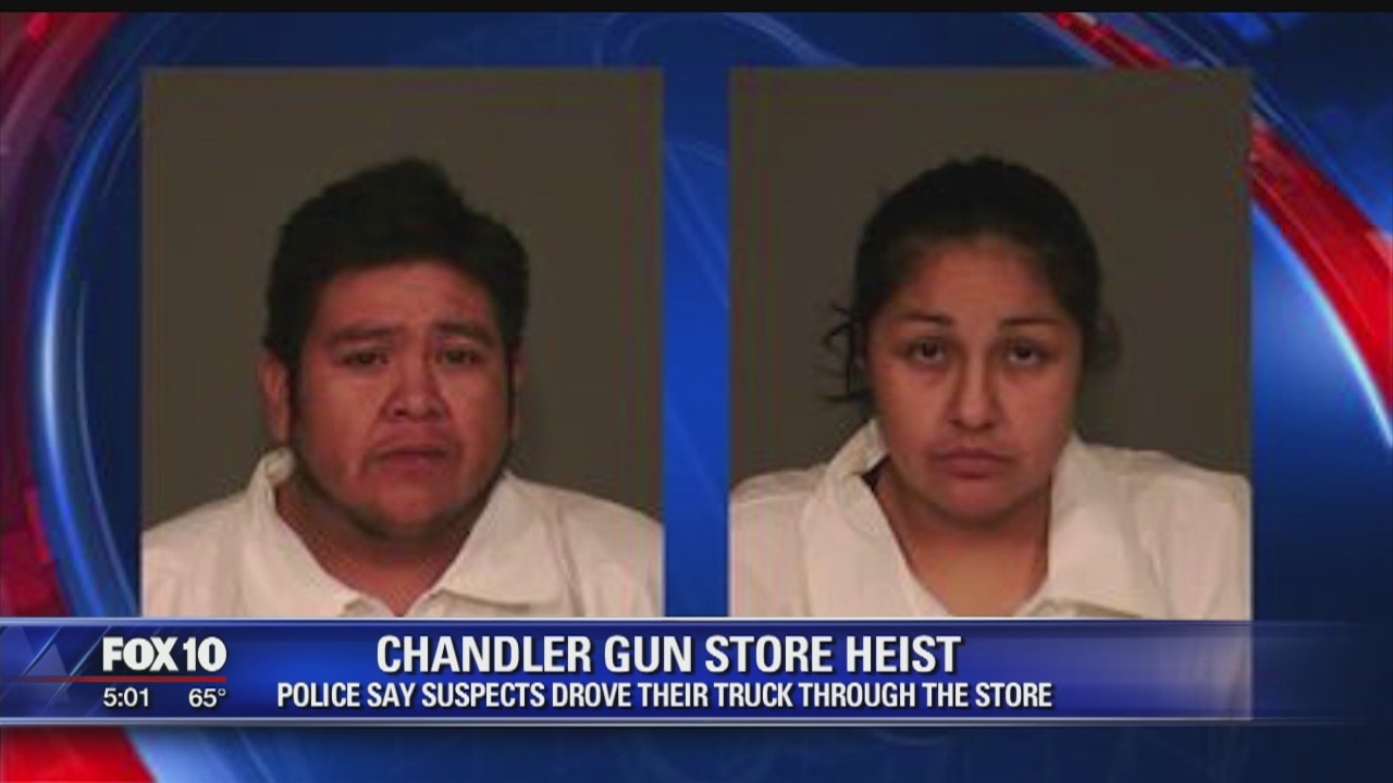 Chandler Police: Two accused of stealing 21 guns after driving stolen truck through store