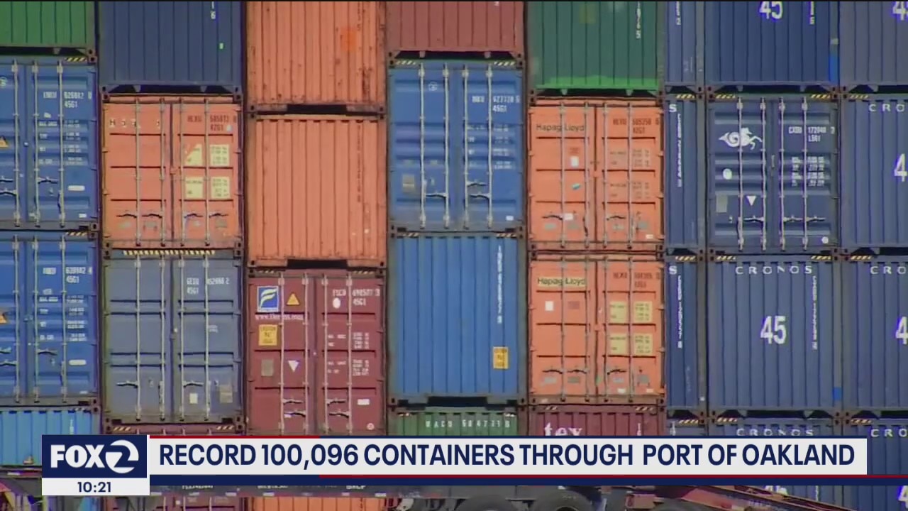 Business is booming at the Port of Oakland as imports hit a new record