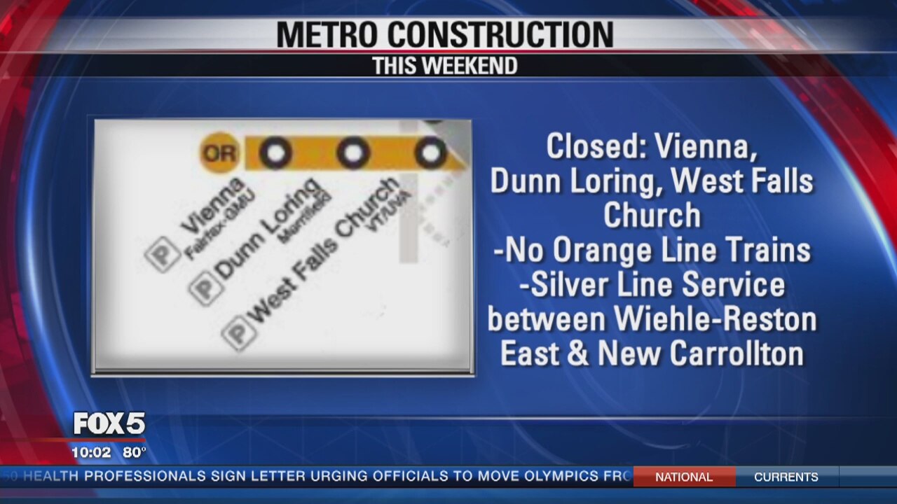 Metro work to affect riders during Memorial Day weekend