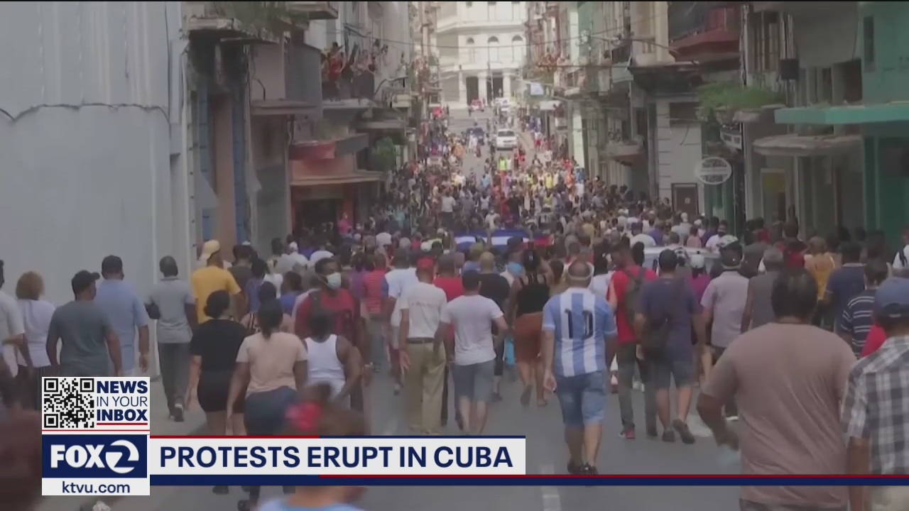 Tensions boil over in Cuba as protests erupt