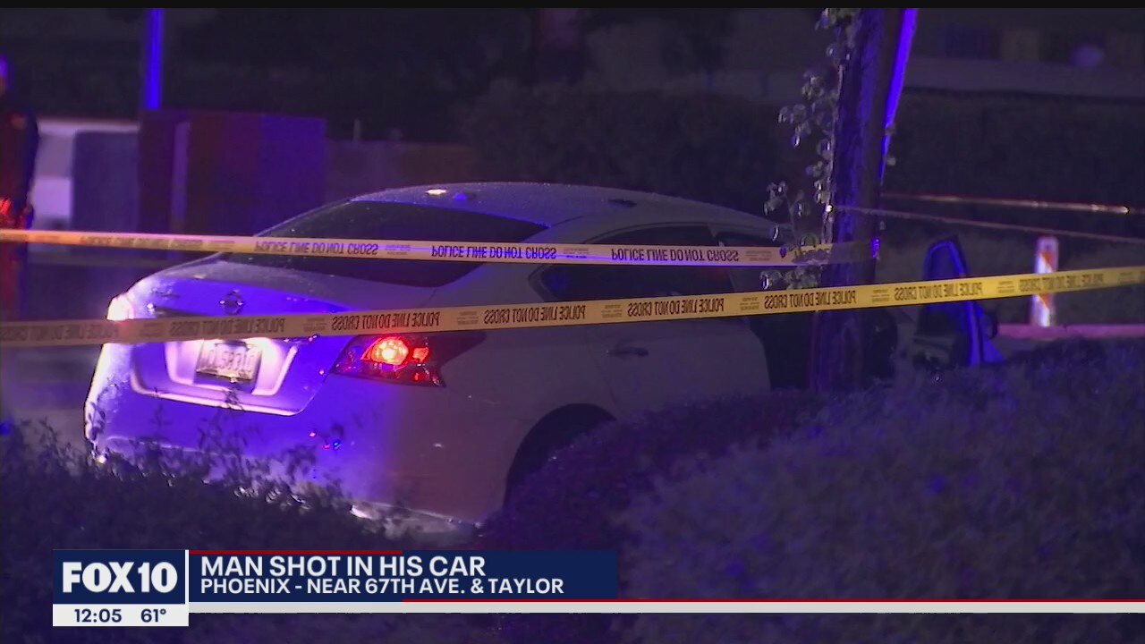 PD: Suspect sought after man found shot in his car in Phoenix