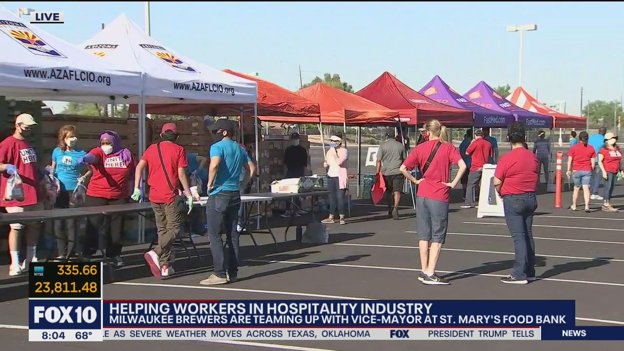 Phoenix vice mayor, Milwaukee Brewers partner to feed laid-off workers
