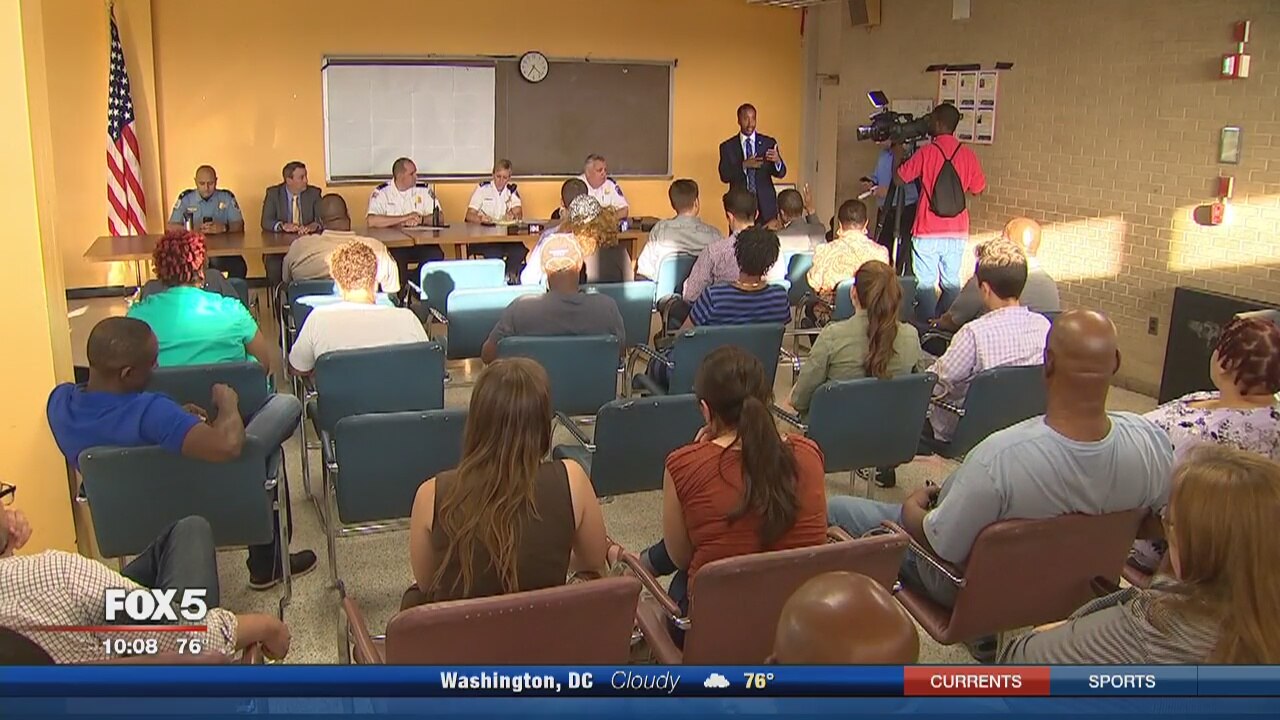Police hold emergency community meeting following DC shootings