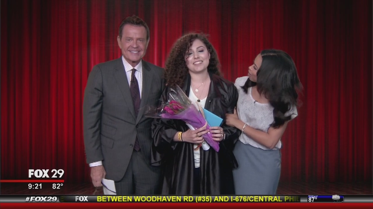 FOX 29 intern didn't walk at her graduation, so we fixed that!