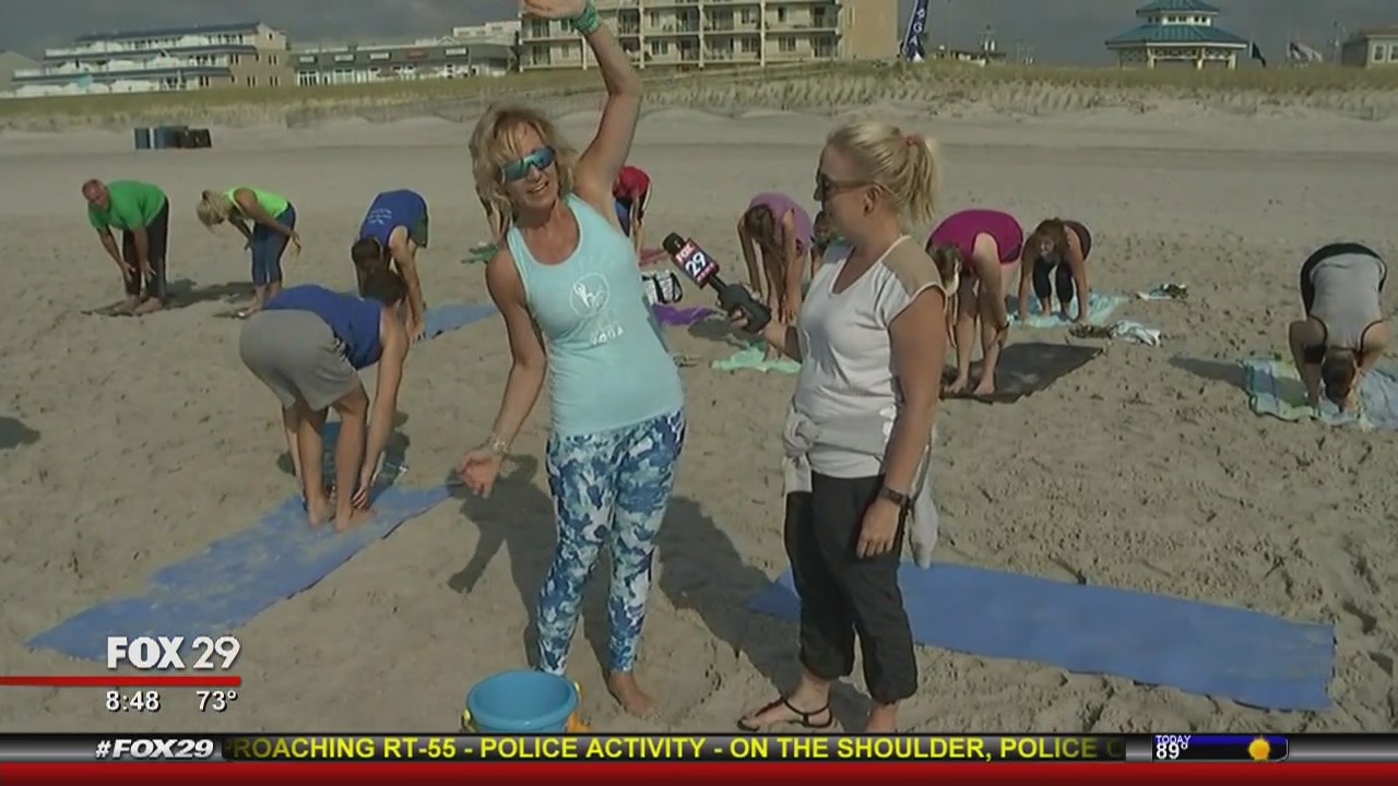 Not at the beach for yoga? Moves you can use wherever you are!