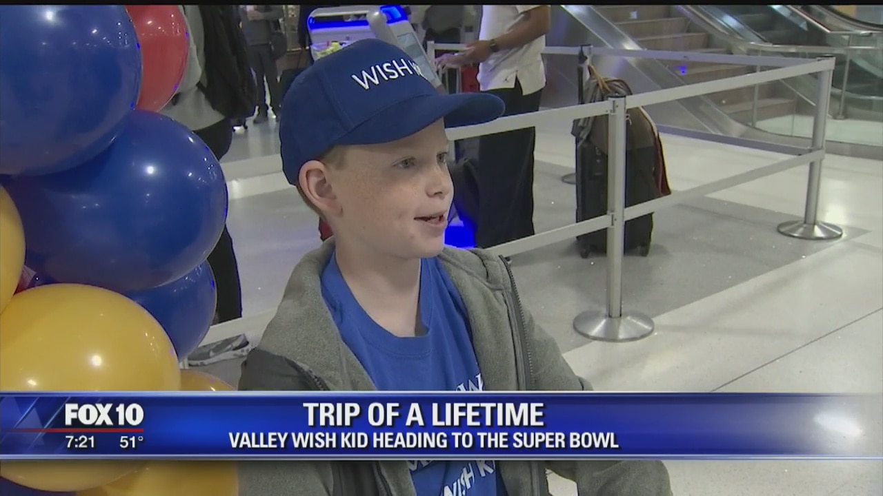 Trip of a lifetime: Valley wish kid heading to Super Bowl