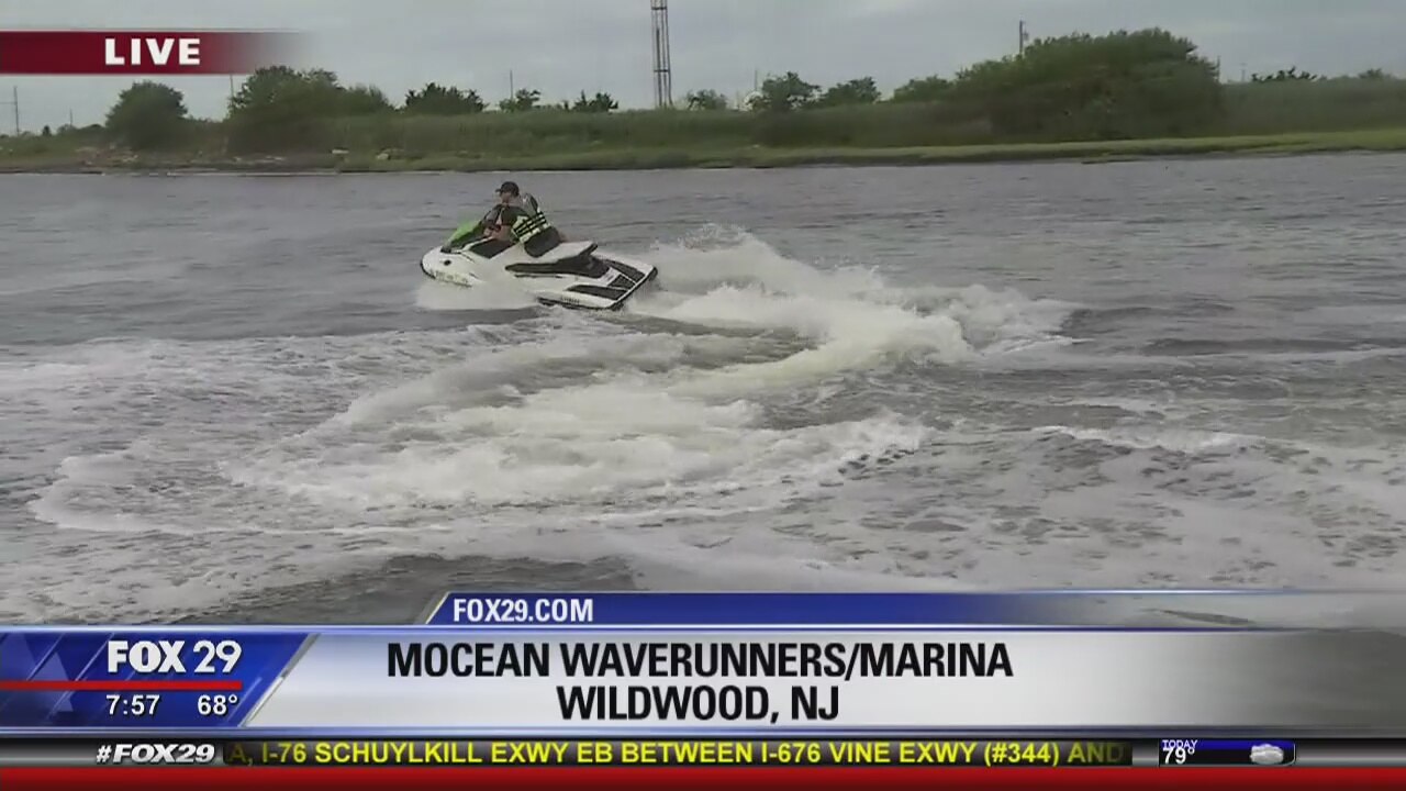 Jet skiing in the Intracoastal off Wildwood