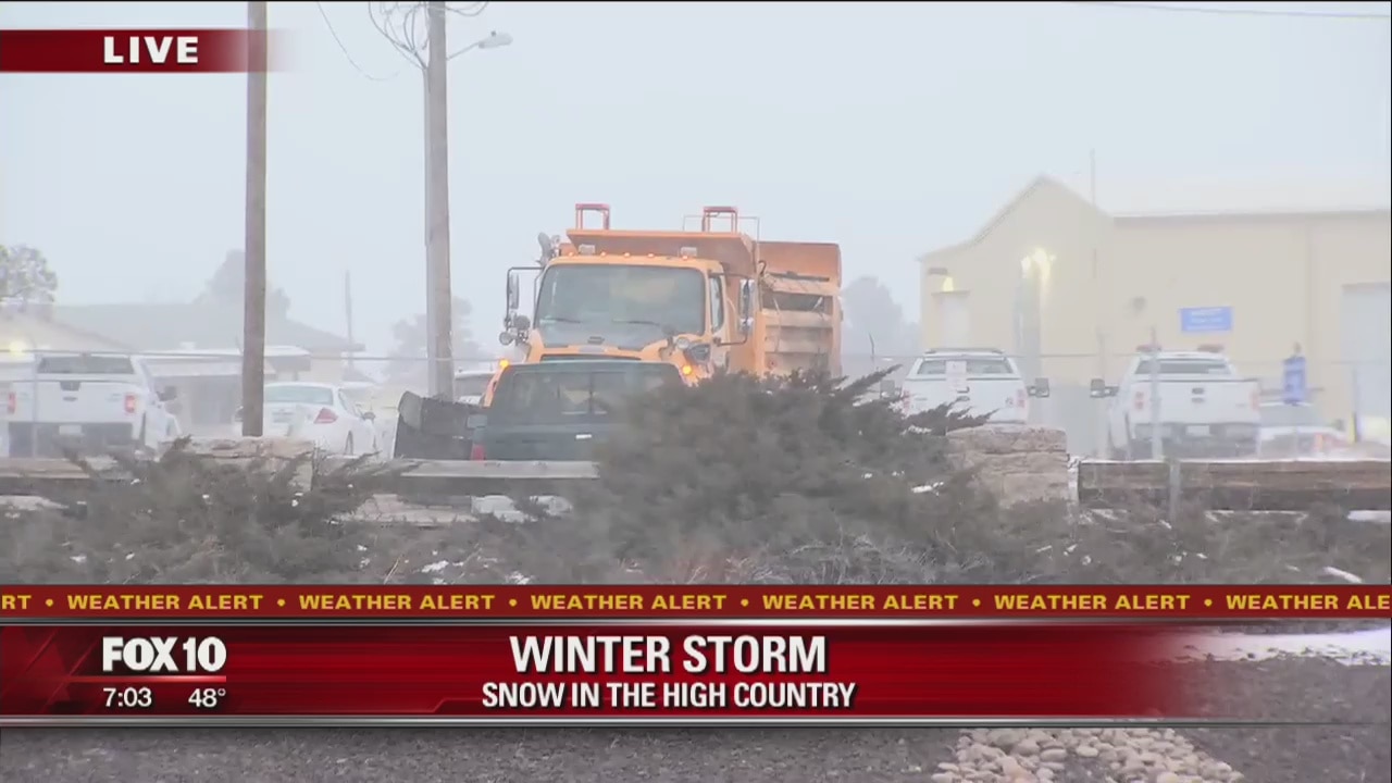 Winter storm to dump heavy snowfall, rain across Arizona