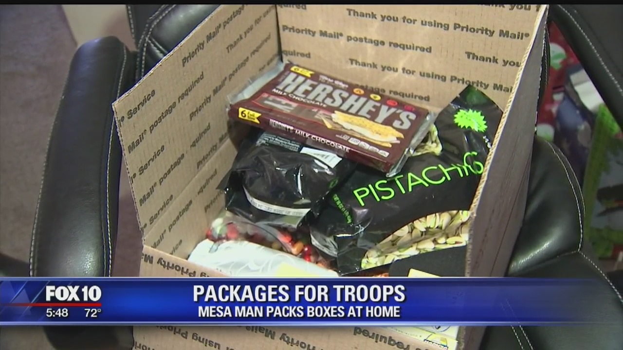 Mesa man sends care packages to troops overseas daily