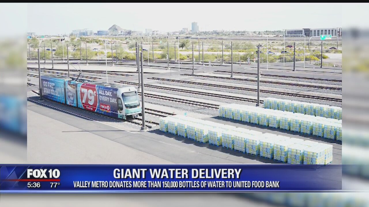 Valley Metro donates water to United Food Bank