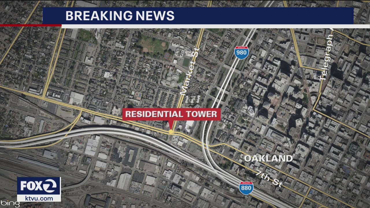 Fire erupts at residential tower in Oakland