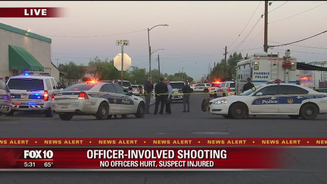 Phoenix police: Suspect down, no officers hurt following officer-involved shooting