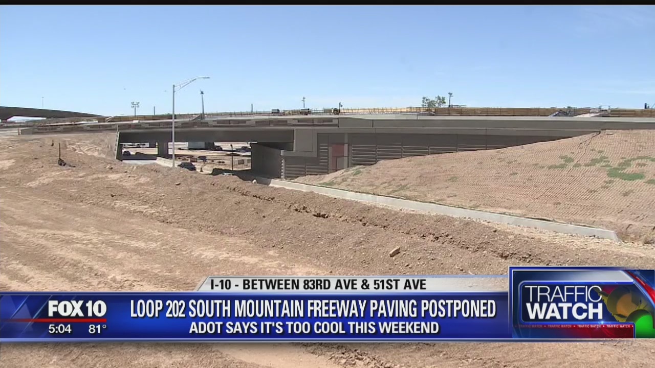 ADOT postpones I-10 paving due to cooler temps