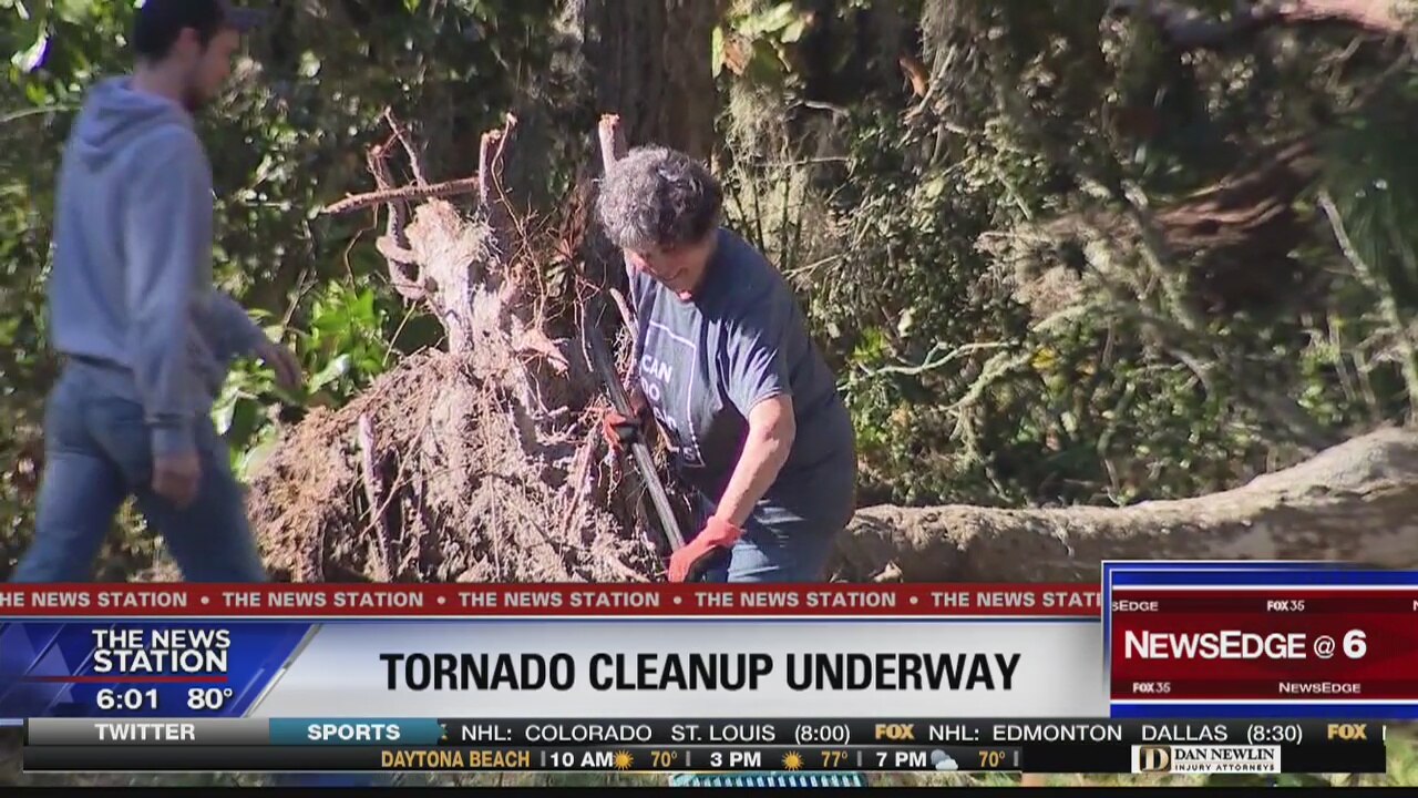 Crews continue cleanup following tornado in Flagler County
