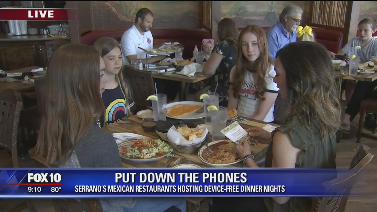 Serrano's restaurants hosting device-free dinner nights