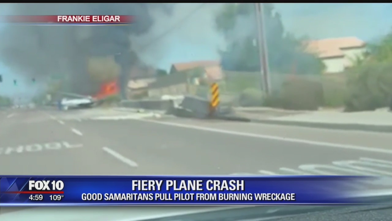 Pilot in plane crash rescued by good samaritans