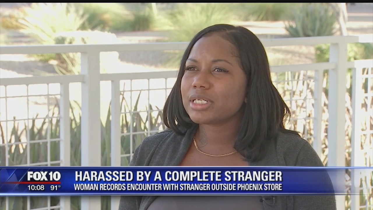 Woman harassed by random man outside Phoenix store