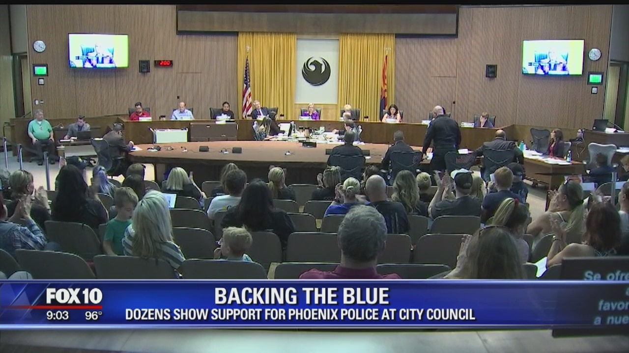 Police defenders addressed Phoenix City Council