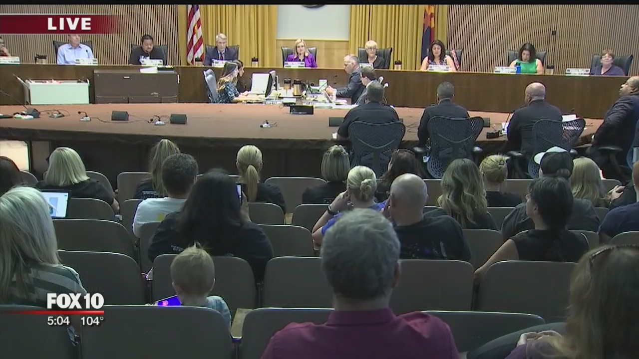Police defenders addressed Phoenix City Council