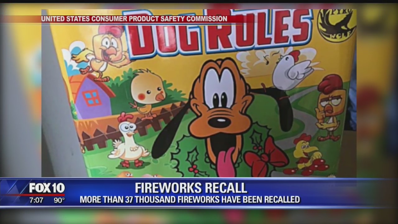 Fireworks recalled due to being overloaded with explosives