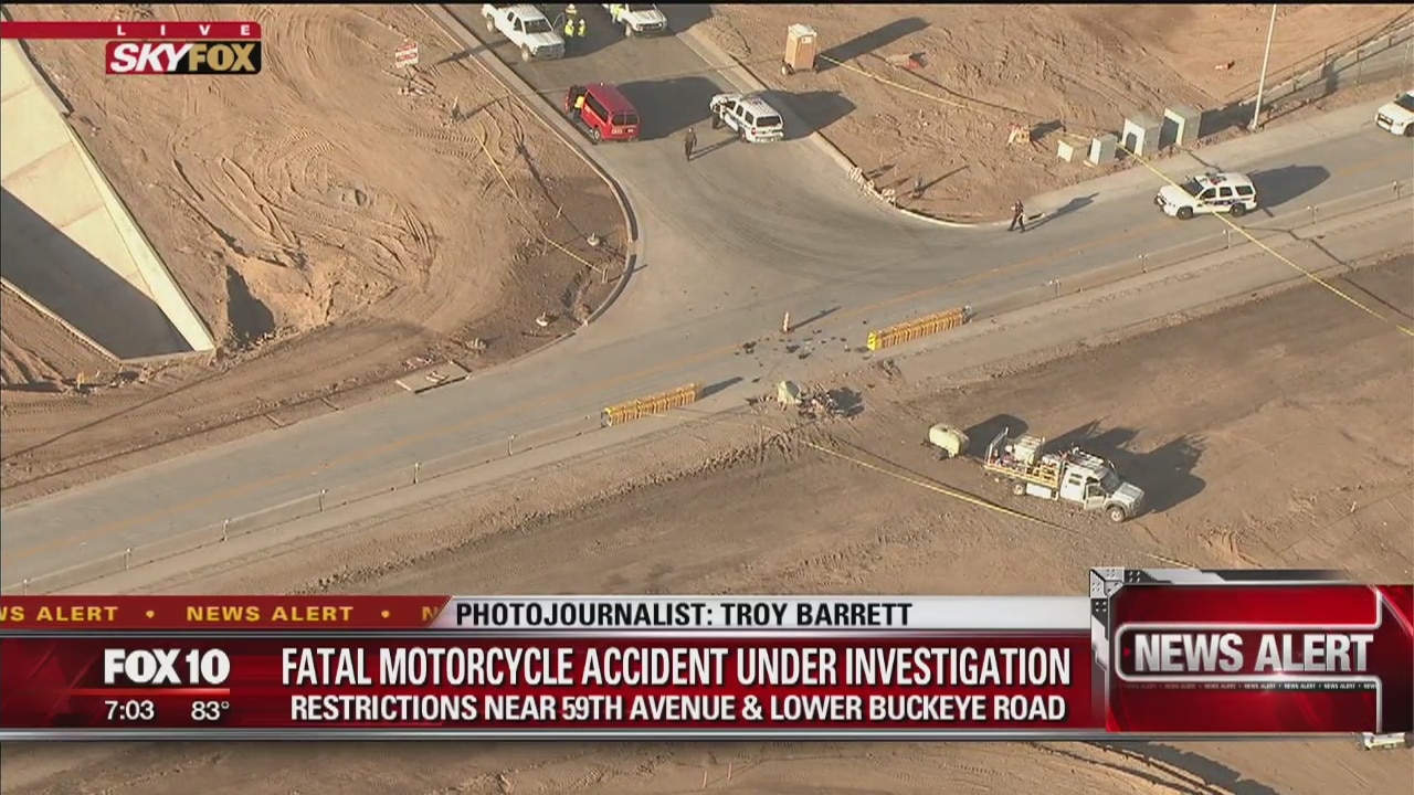 PD: Motorcyclist dies following crash near 59th Ave. and Lower Buckeye Rd.