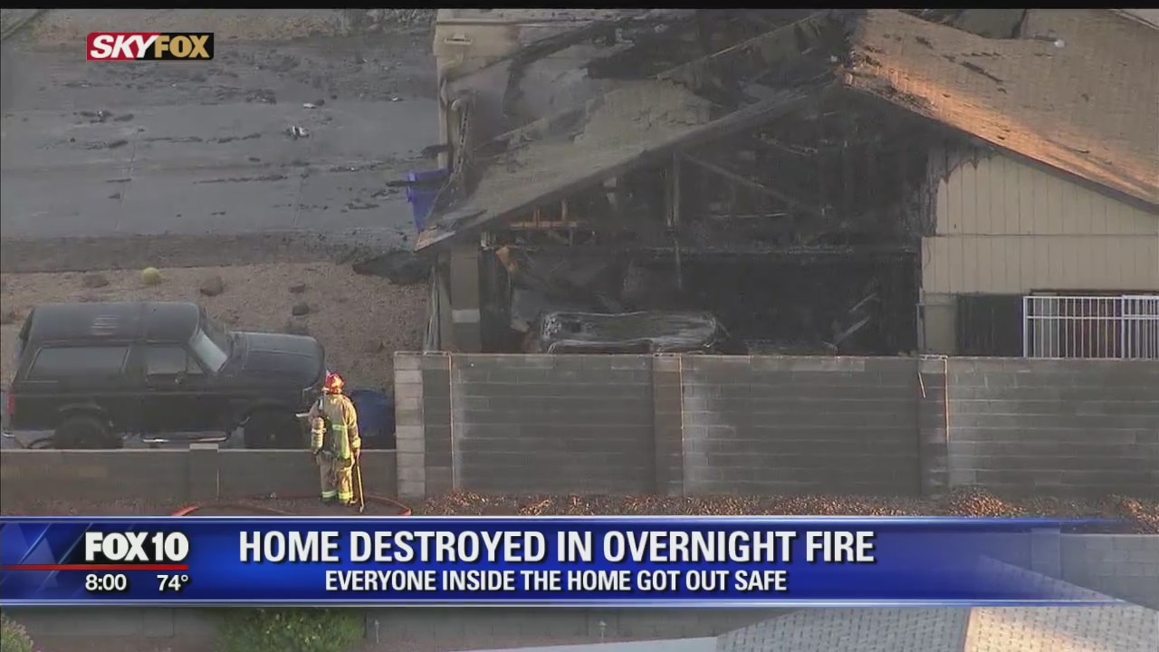 Fire destroys home in Chandler