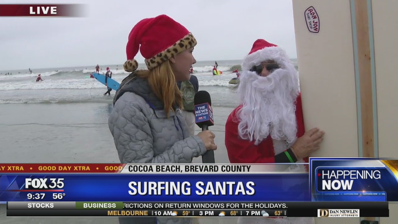 Surfing Santas