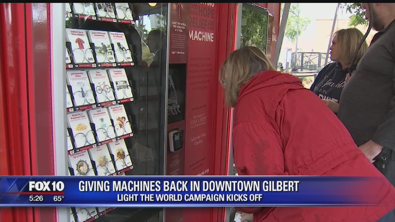 #LightTheWorld 'Giving Machines' now open in downtown Gilbert