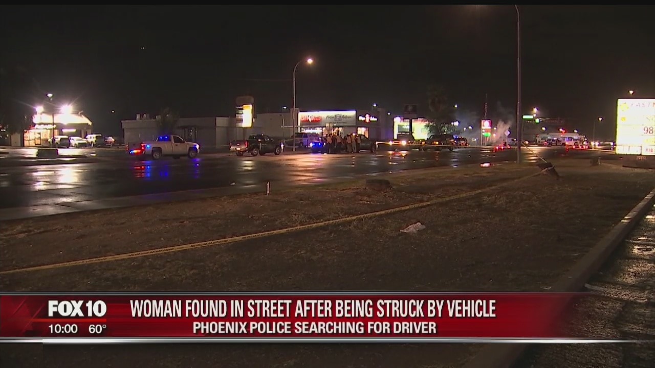 Woman found in Phoenix street after being struck by vehicle
