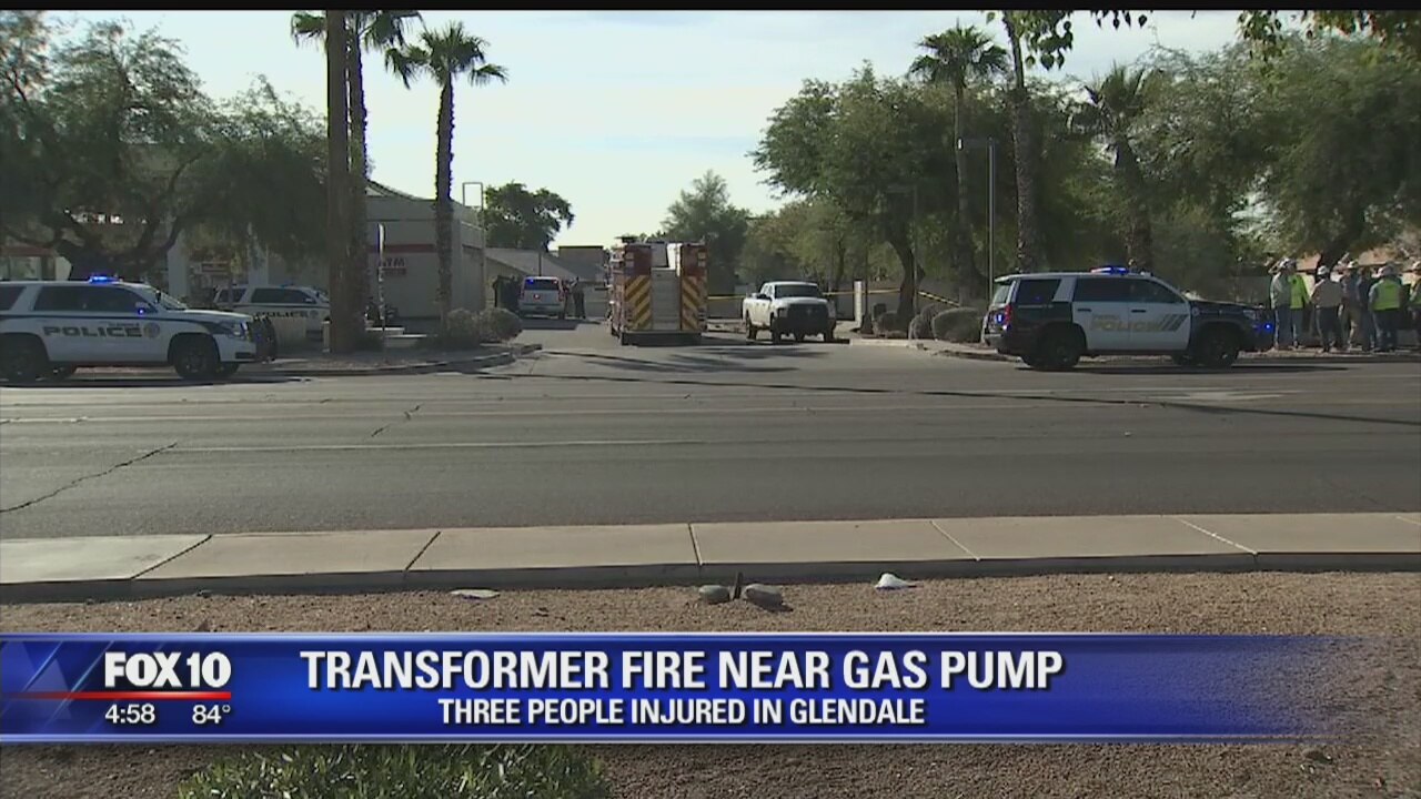 3 injured in fire near Glendale gas station