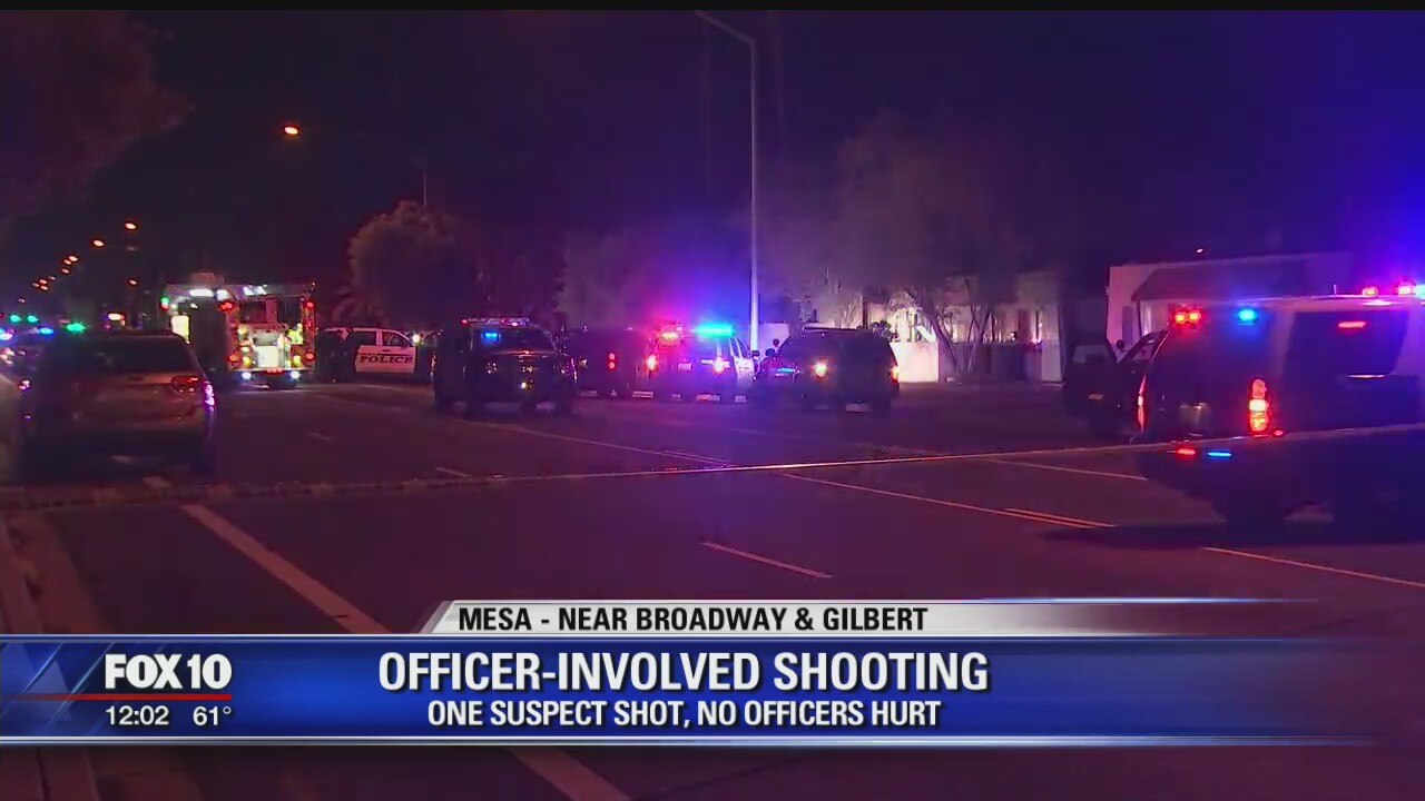 Suspect hospitalized, no officers hurt in Mesa police shooting