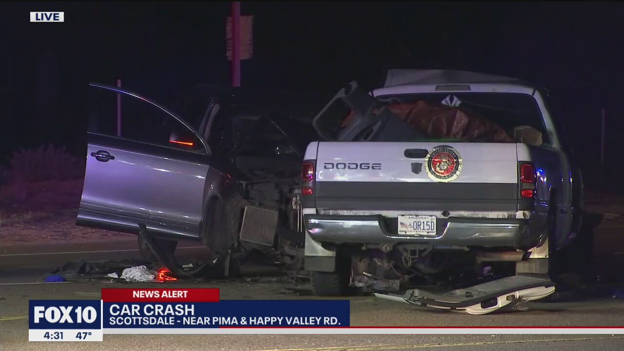 5 injured in 2-car crash in north Scottsdale