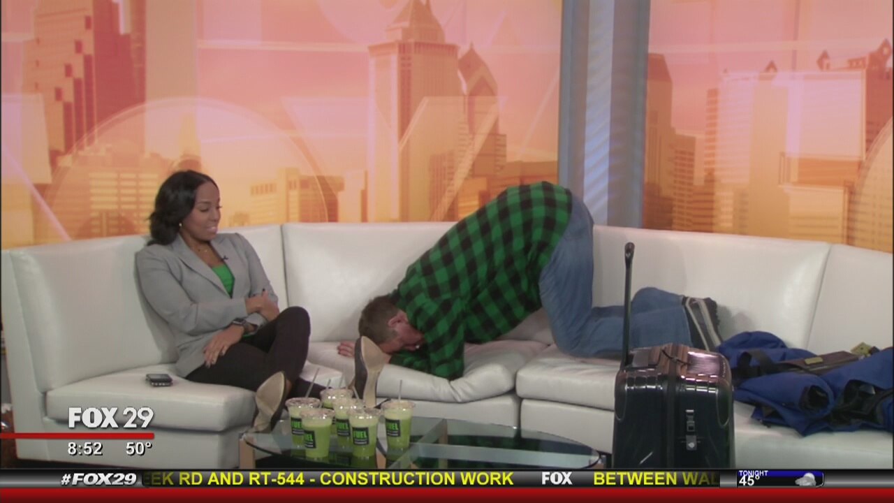 Good Day relieves pre-Super Bowl stress with some yoga