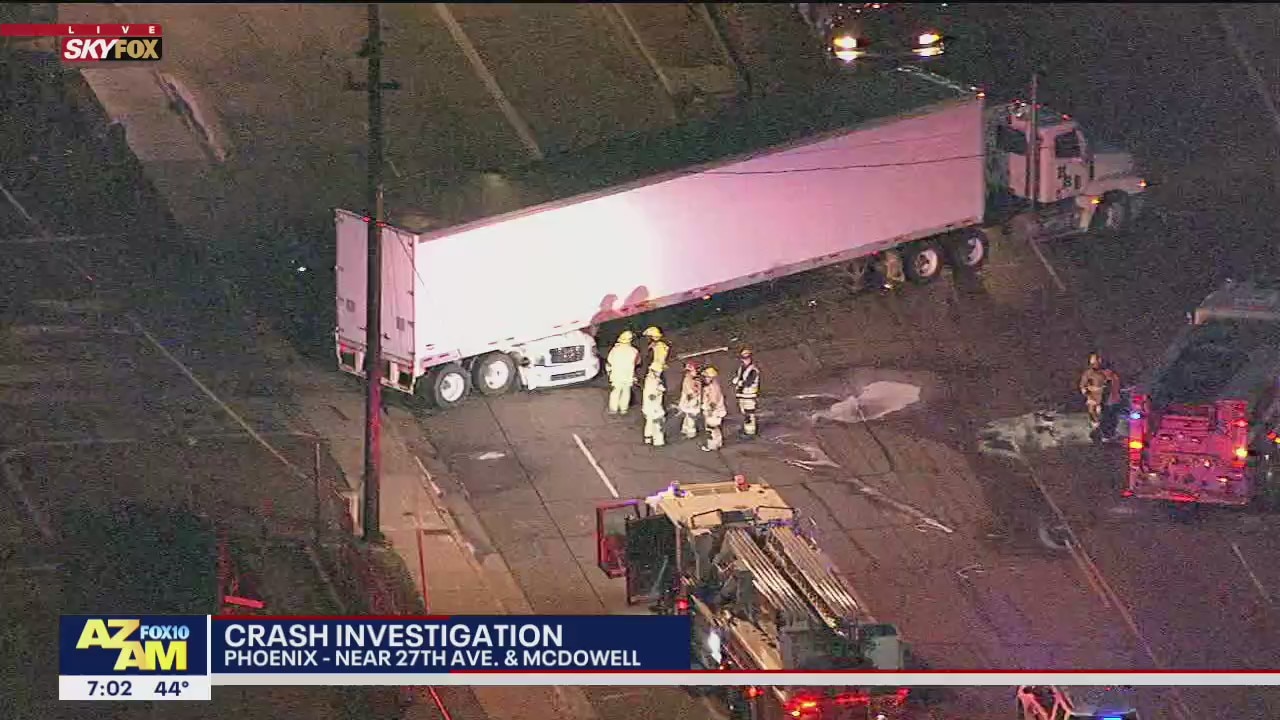 Police investigating crash involving semi-truck in Phoenix | FOX 10 Phoenix