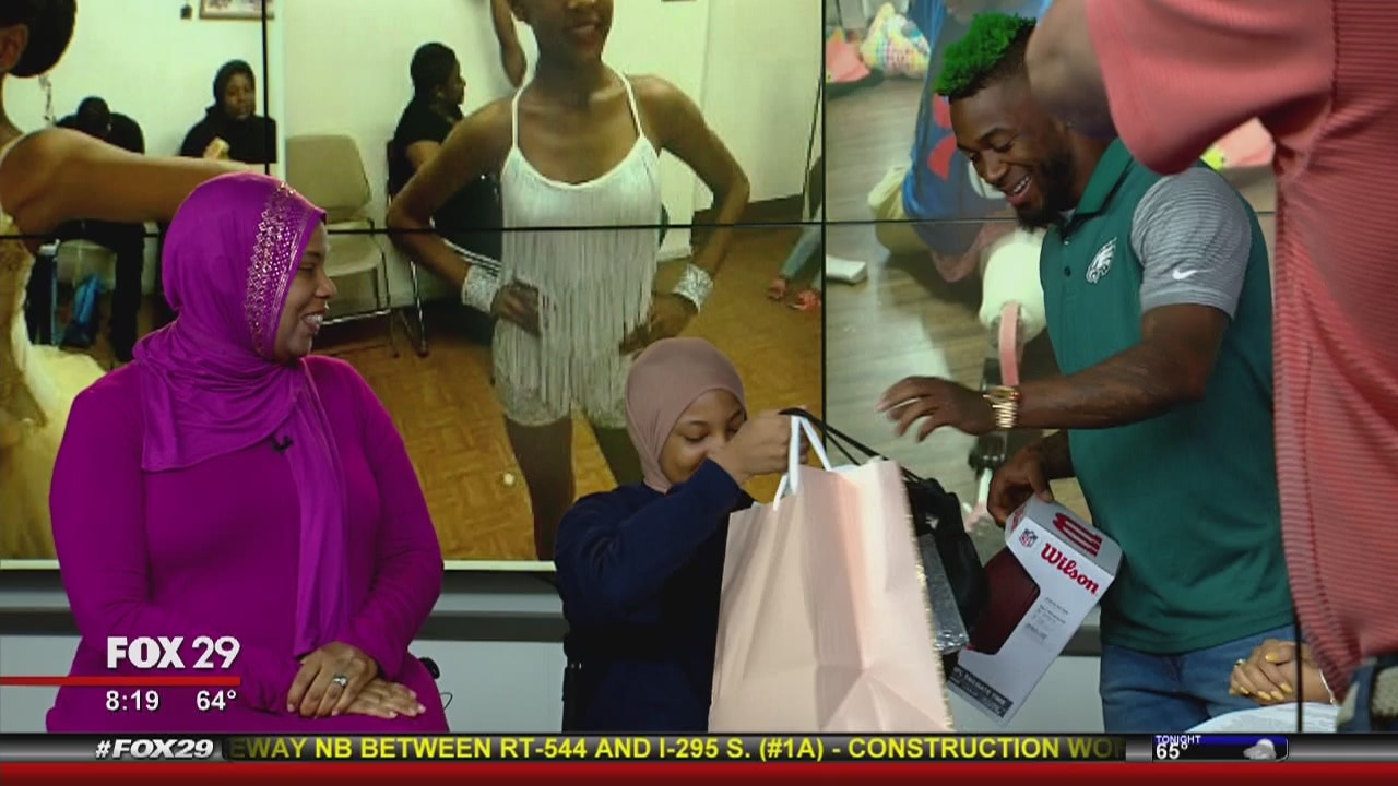 Jalen Mills surprises Eagles fan who lost legs in train accident