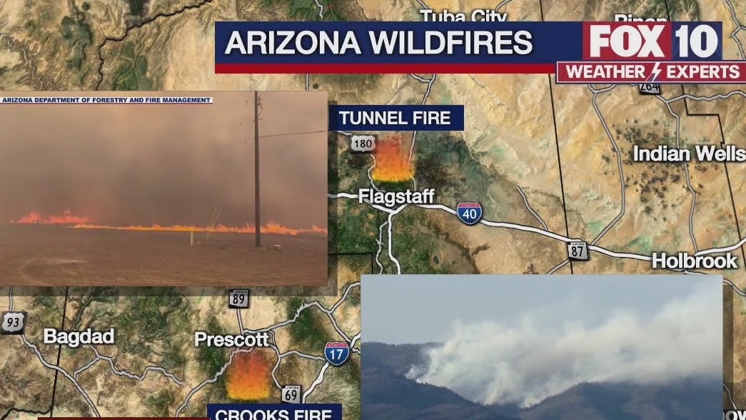 Northern Arizona wildfires burning thousands of acres