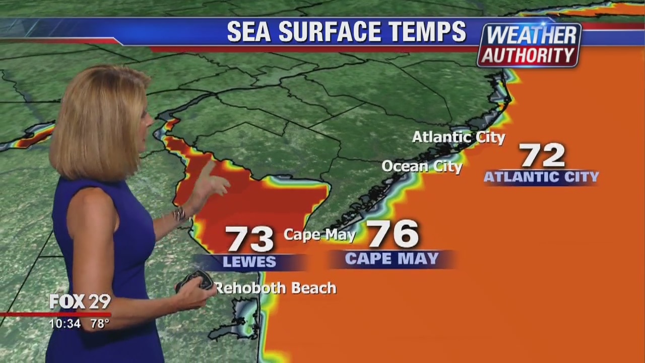Fox 29 Weather Authority seven day forecast 10 pm