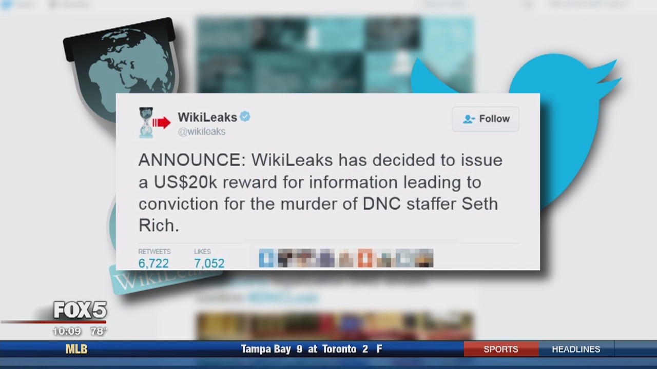 WikiLeaks offers $20K reward in DNC employee murder case