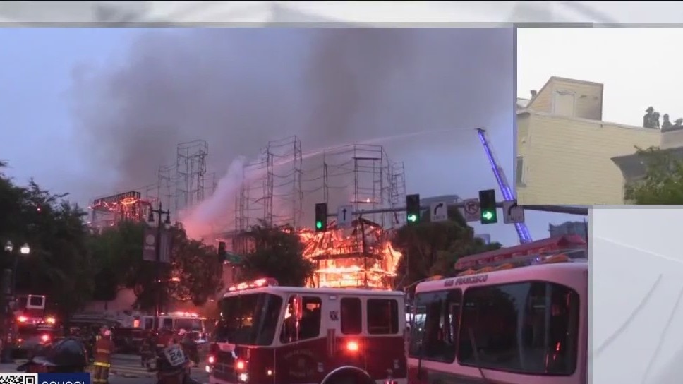 4-alarm fire burning in Hayes Valley