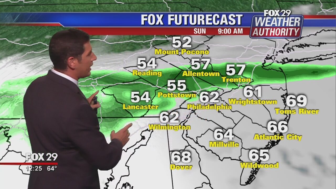 Fox 29 Weather Authority seven day forecast 12 am