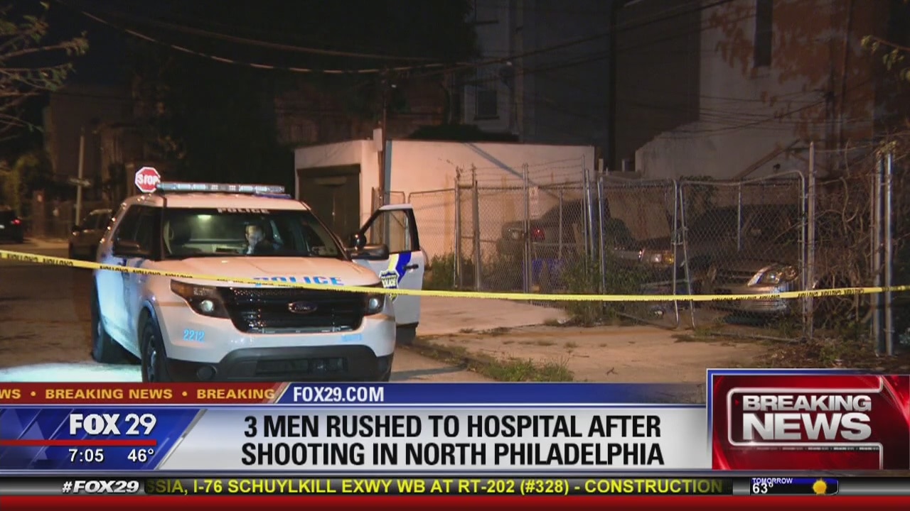 Three men rushed to hospital after shooting in North Philadelphia | FOX ...