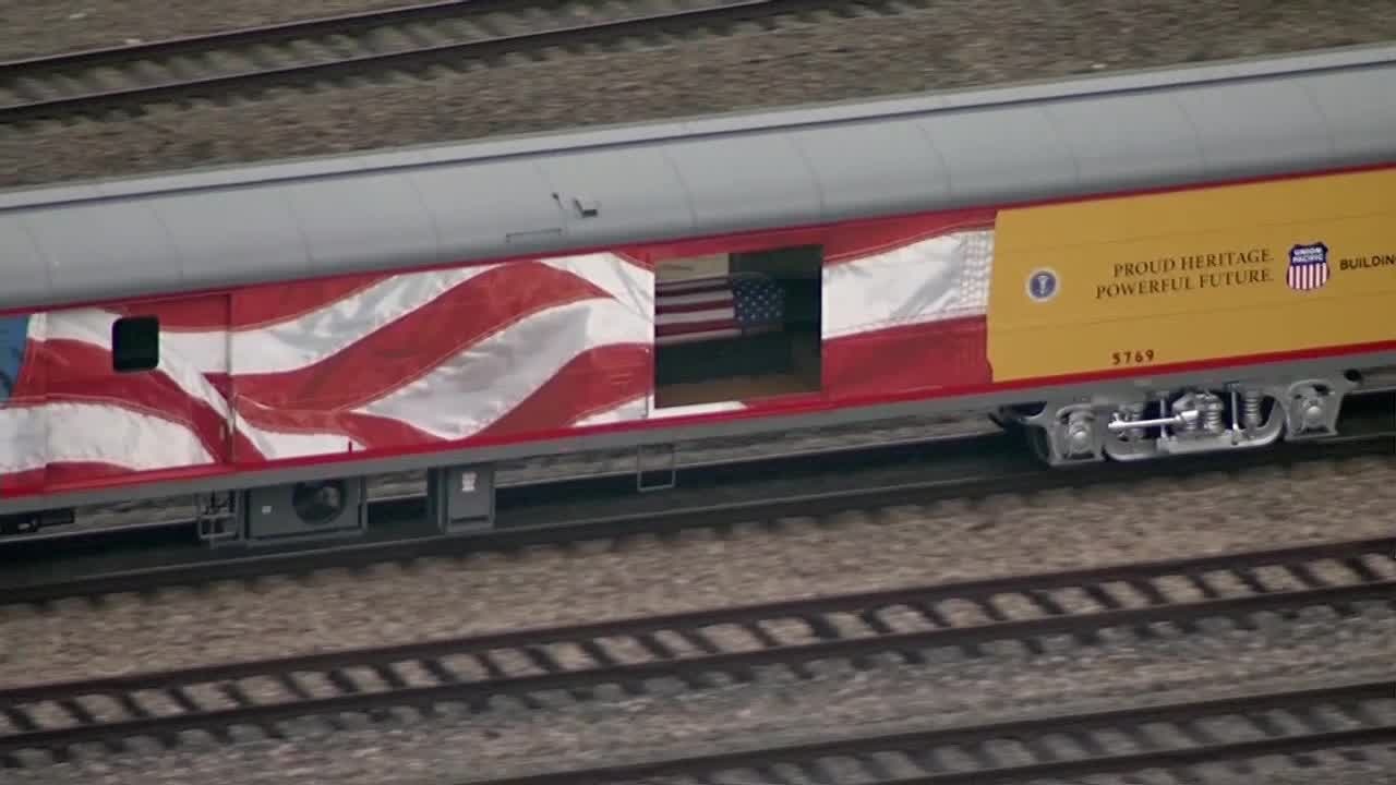 VIDEO: President George H.W. Bush's funeral train