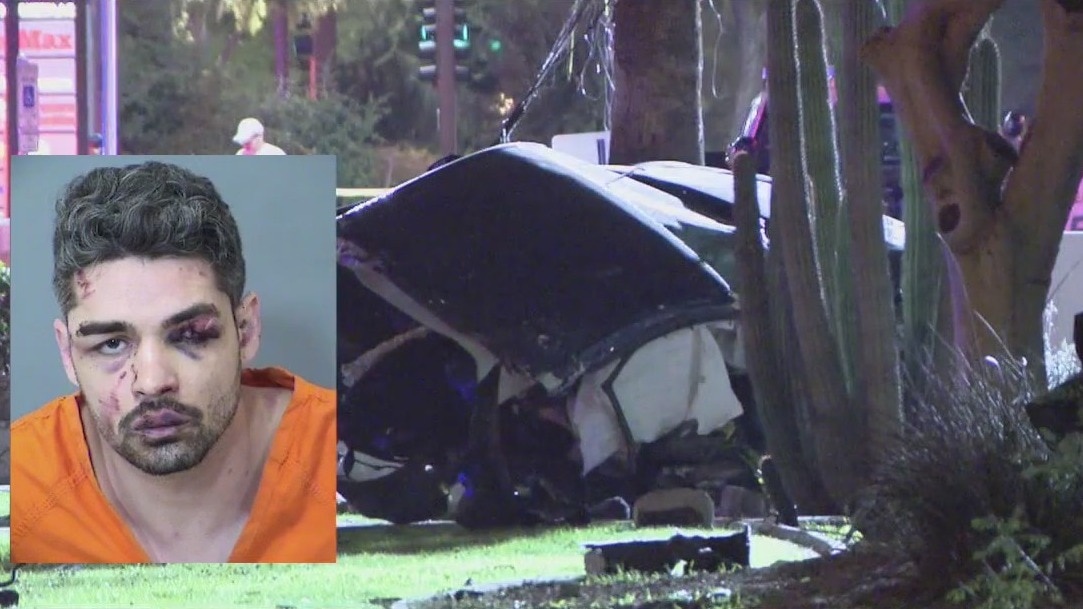 Nevada man arrested after violent Tempe crash
