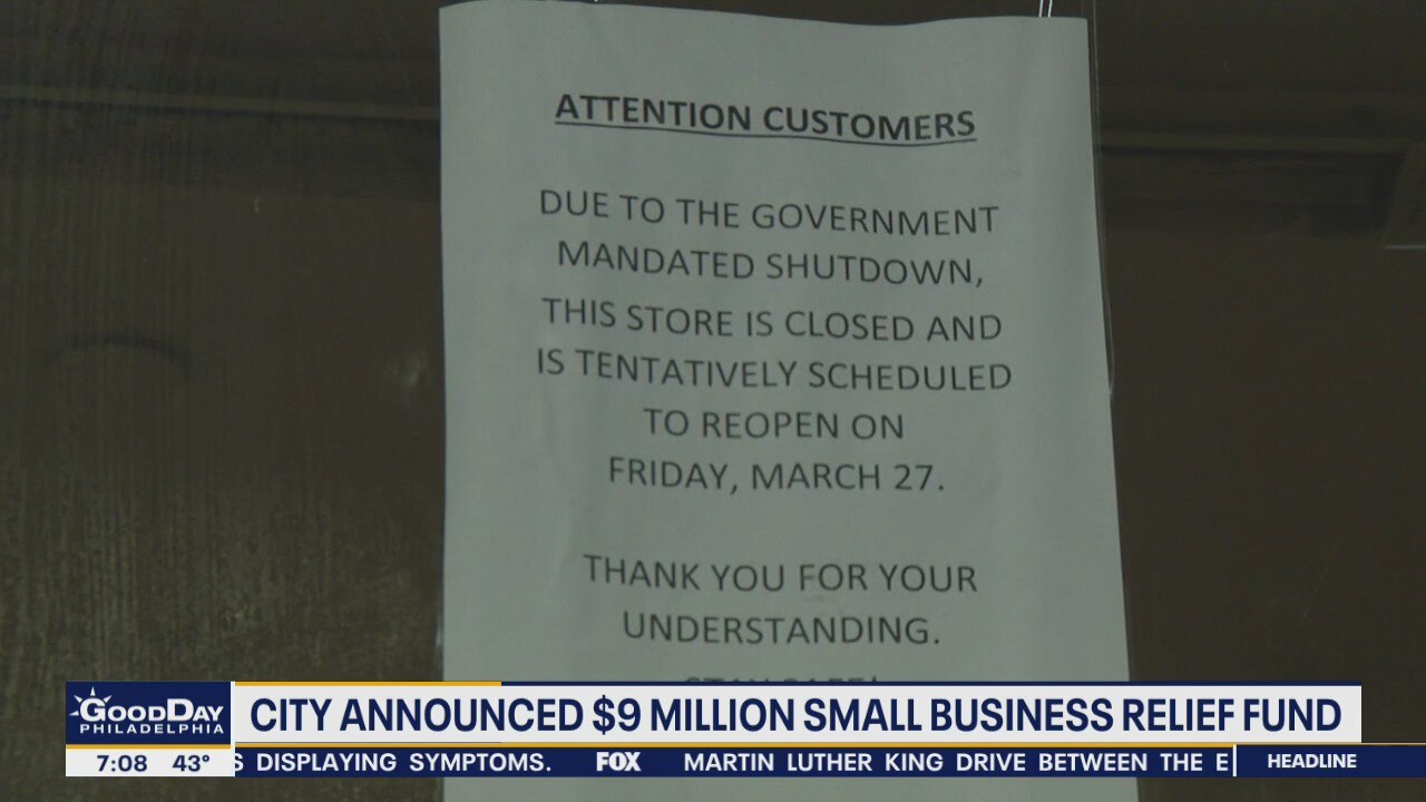 Philadelphia announces $9 million small business relief fund