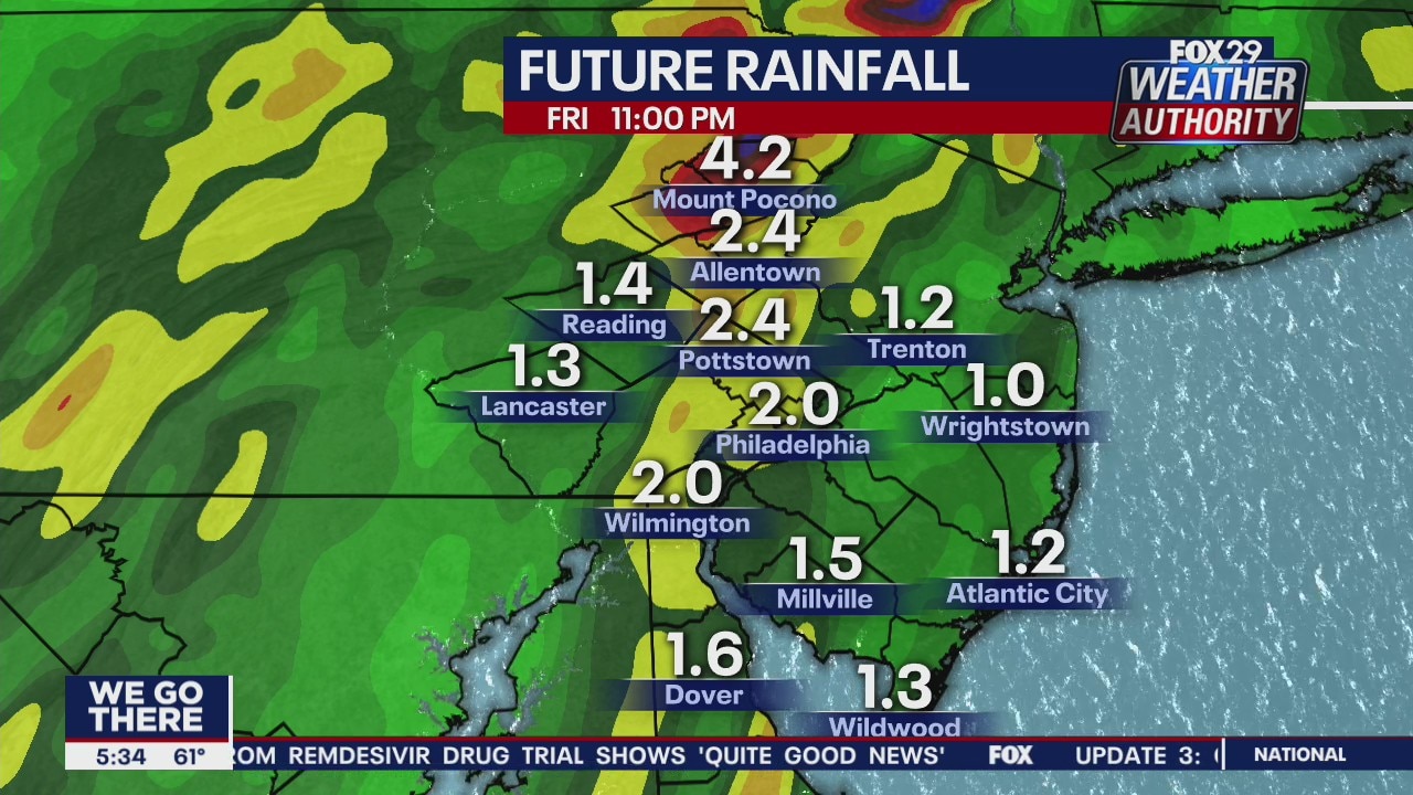 FOX 29 Weather Authority Wednesday 5pm update
