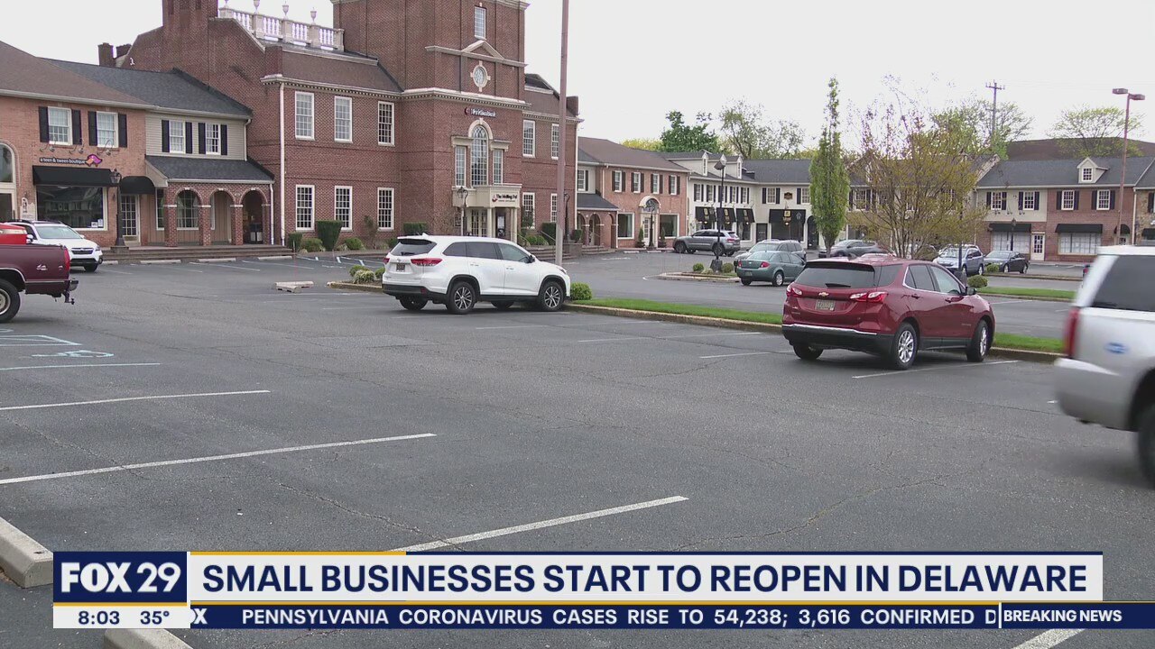 Small businesses start to reopen in Delaware