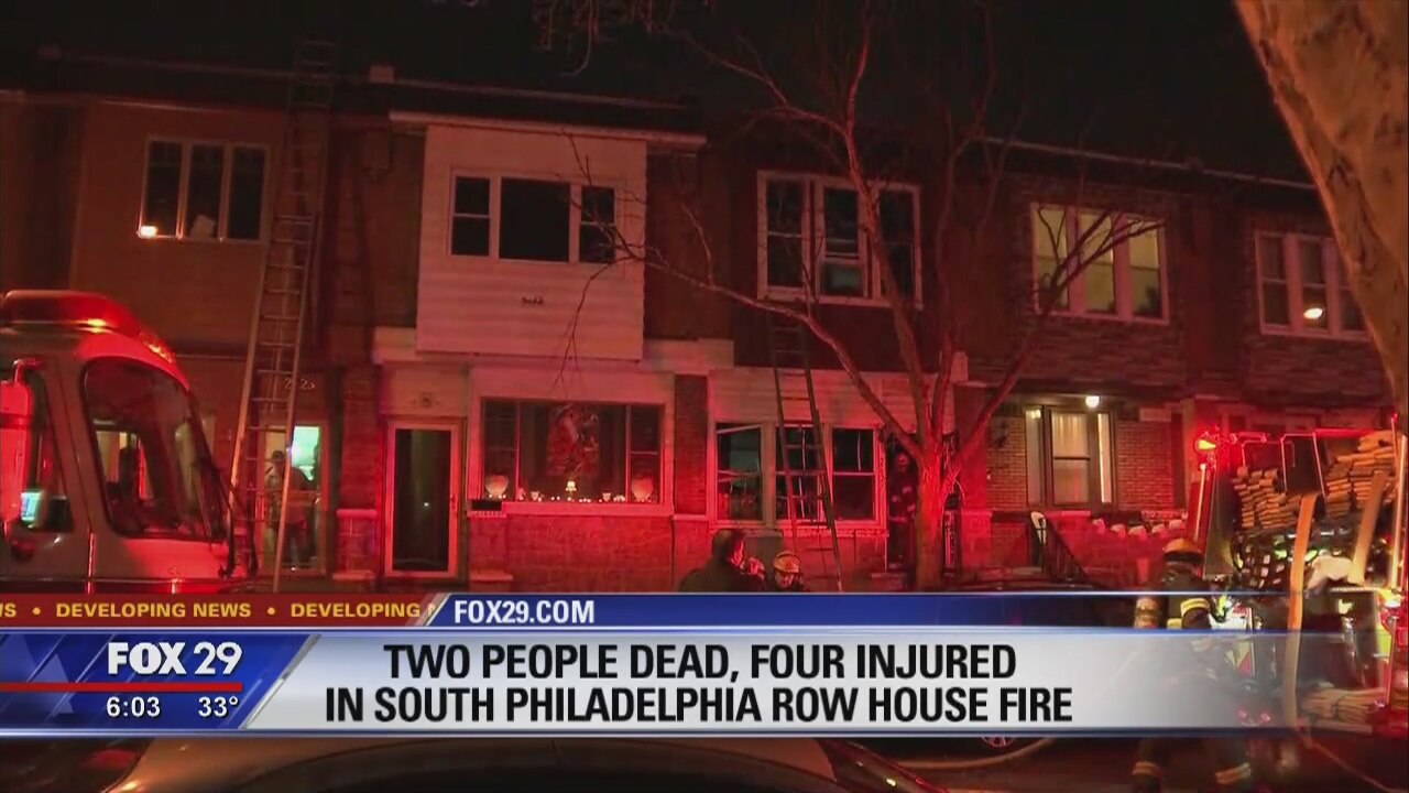 2 dead, 4 hurt in South Philadelphia row home fire
