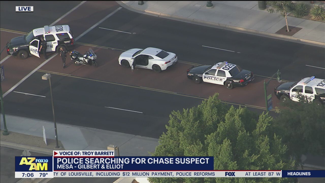 Police locate suspect following pursuit in Mesa | FOX 10 Phoenix